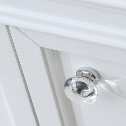 Derby 60 in. x 34 in. H Bath Vanity in White with Marble Vanity Top in Carrara White with White Basin | Water Creation