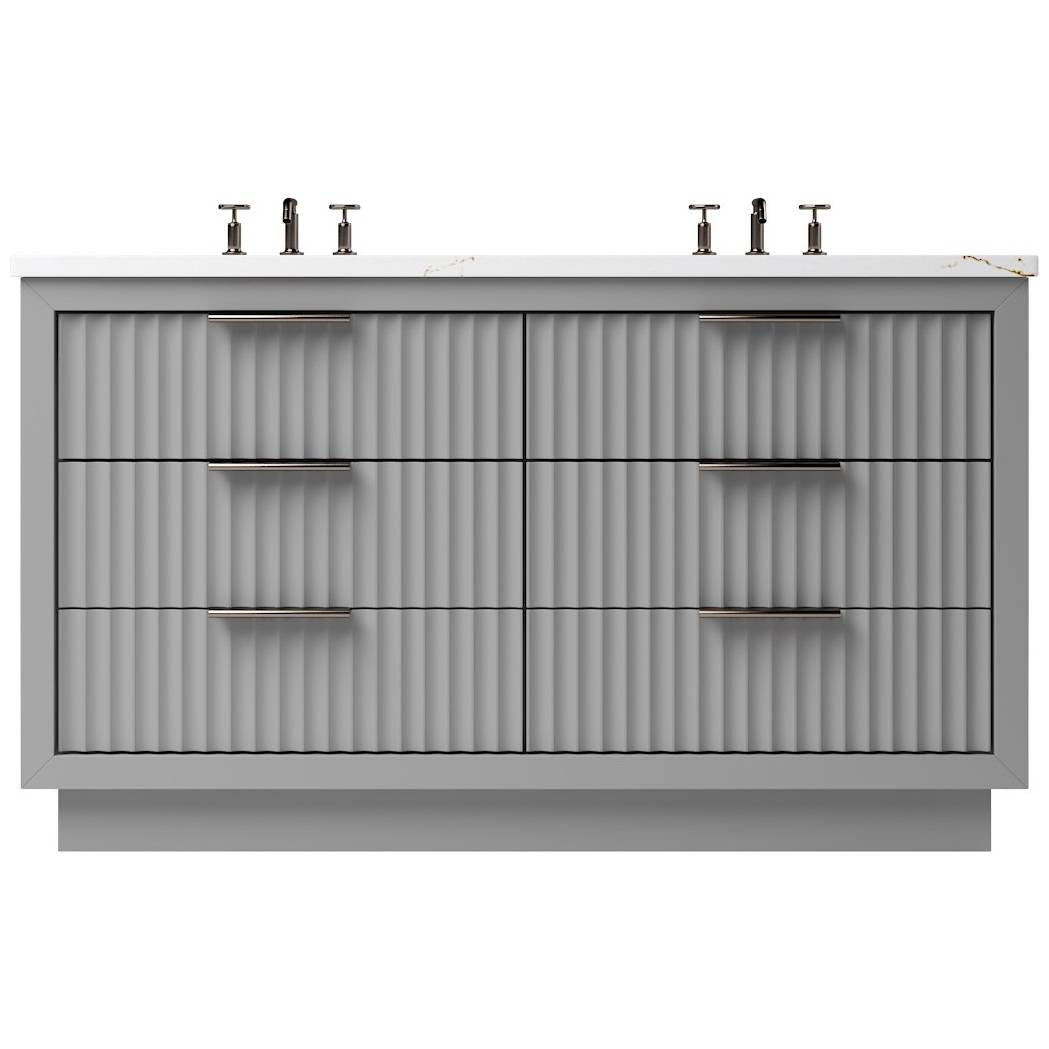 Double-drawer bathroom vanity in LeCrieú design