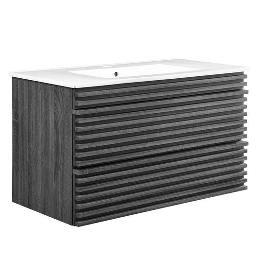 Modway, Render 36" Wall-Mount Bathroom Vanity
