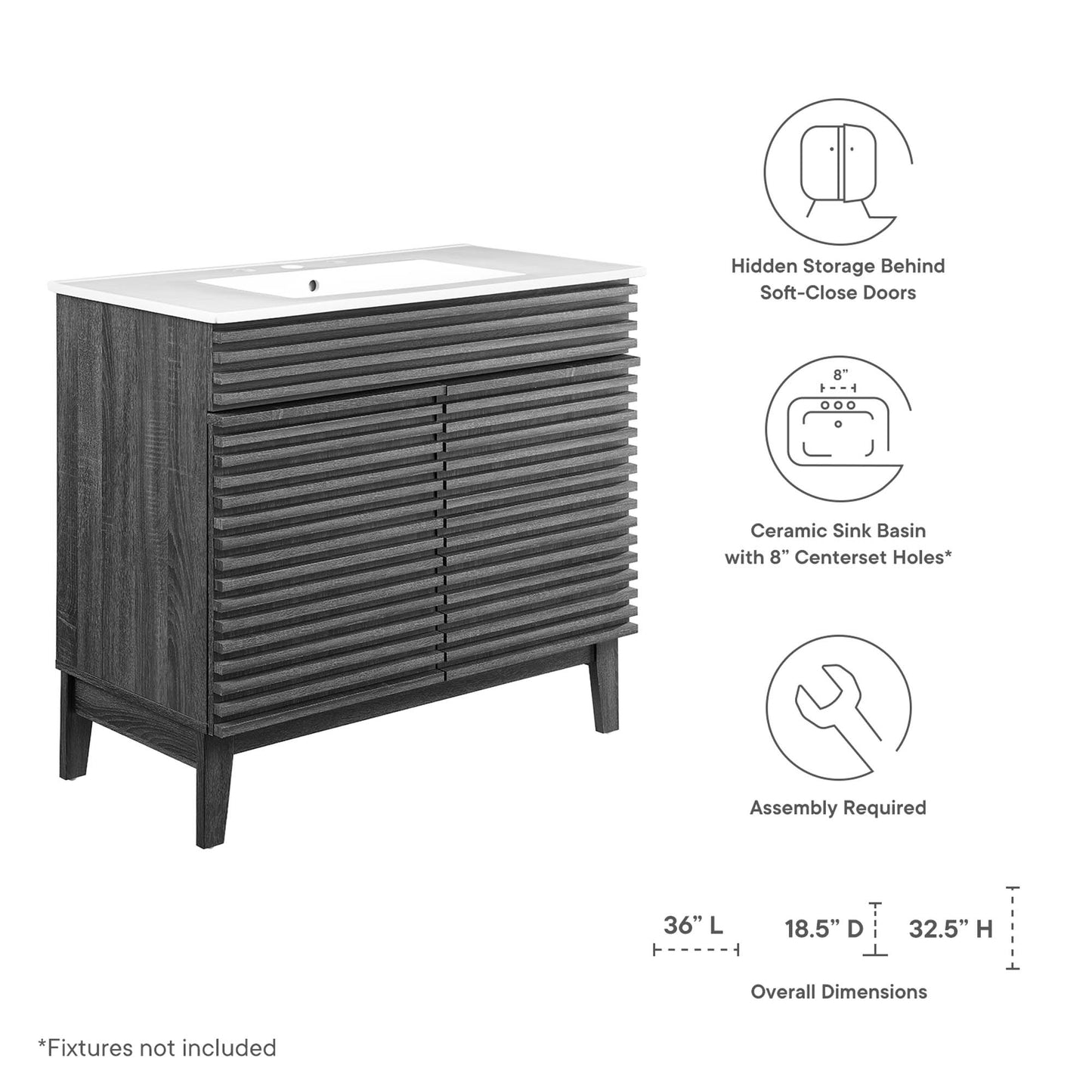 Modway, Render 36" Bathroom Vanity