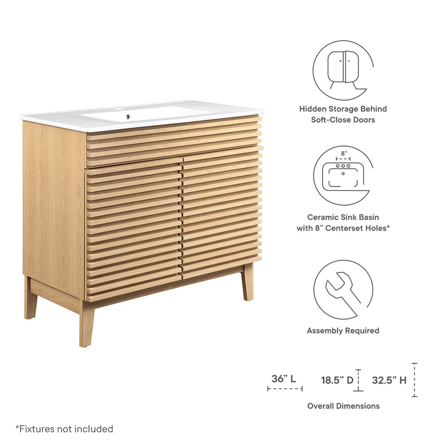 Modway, Render 36" Bathroom Vanity