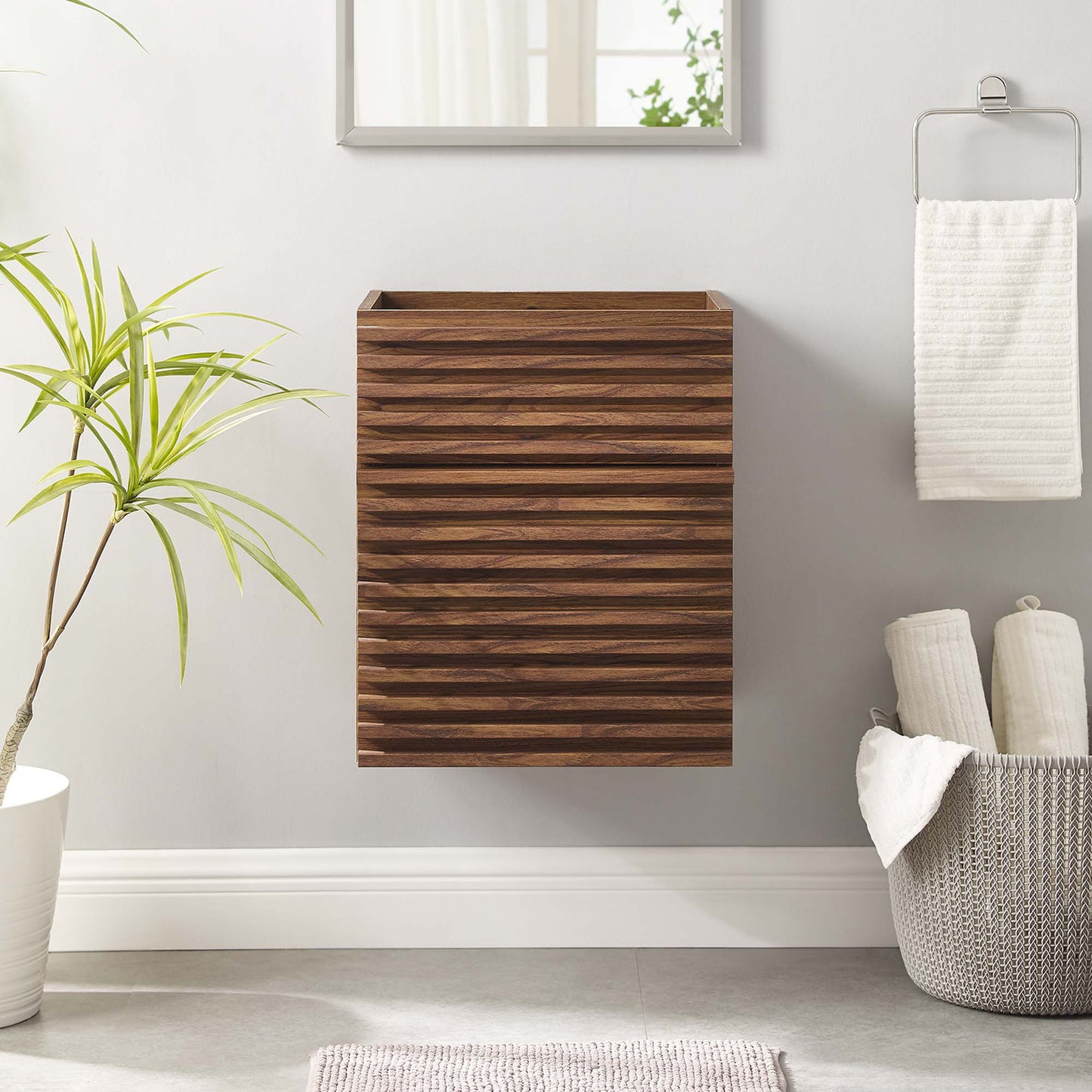 Modway, Render 18" Wall-Mount Bathroom Vanity Cabinet (Sink Basin Not Included)