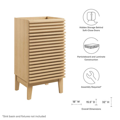 Modway, Render 18" Bathroom Vanity Cabinet (Sink Basin Not Included)