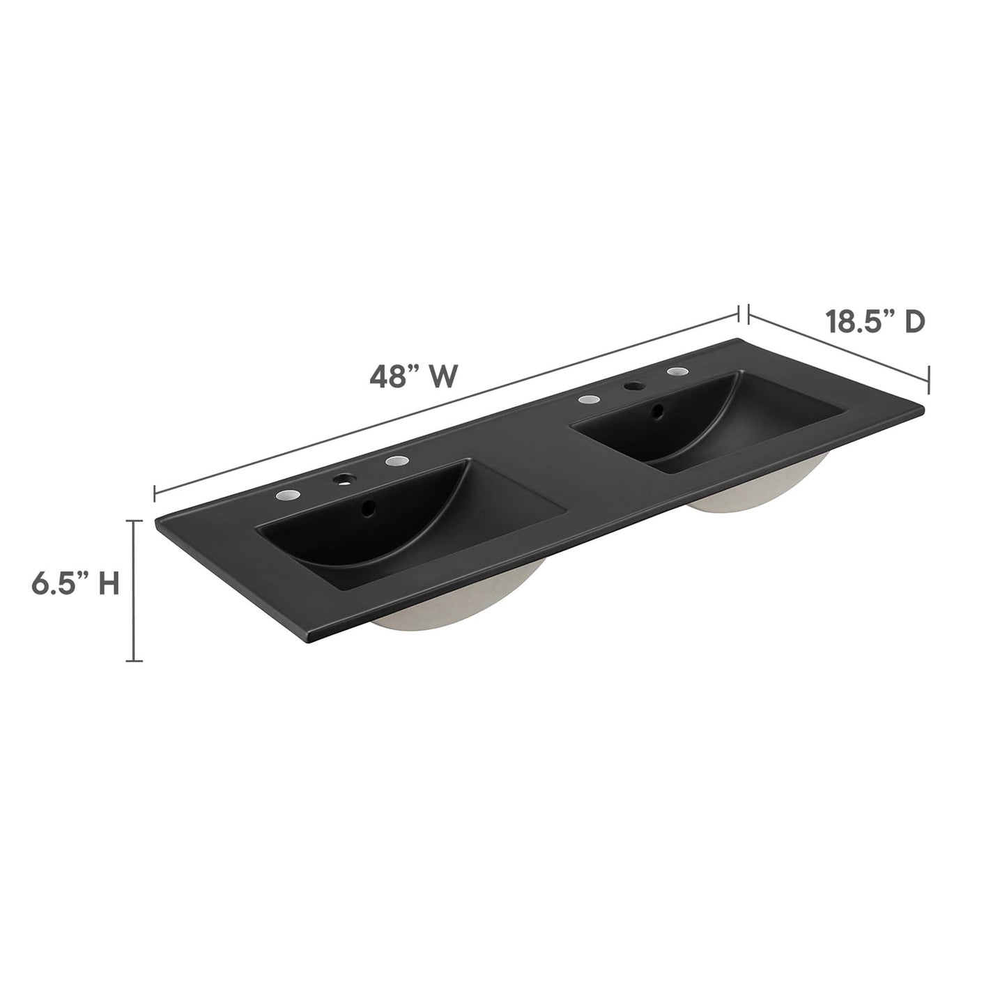 Modway, Cayman 48" Double Basin Bathroom Sink