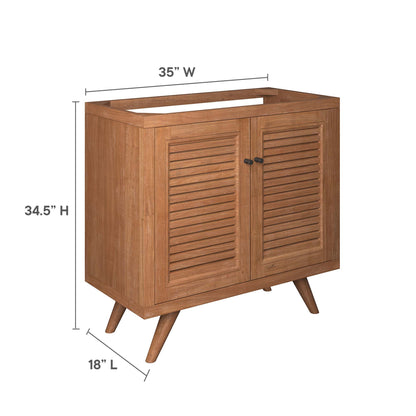 Modway, Birdie 36" Teak Wood Bathroom Vanity Cabinet (Sink Basin Not Included)