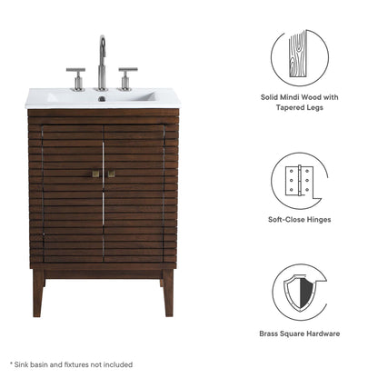 Modway, Ledger 24" Wood Bathroom Vanity Cabinet