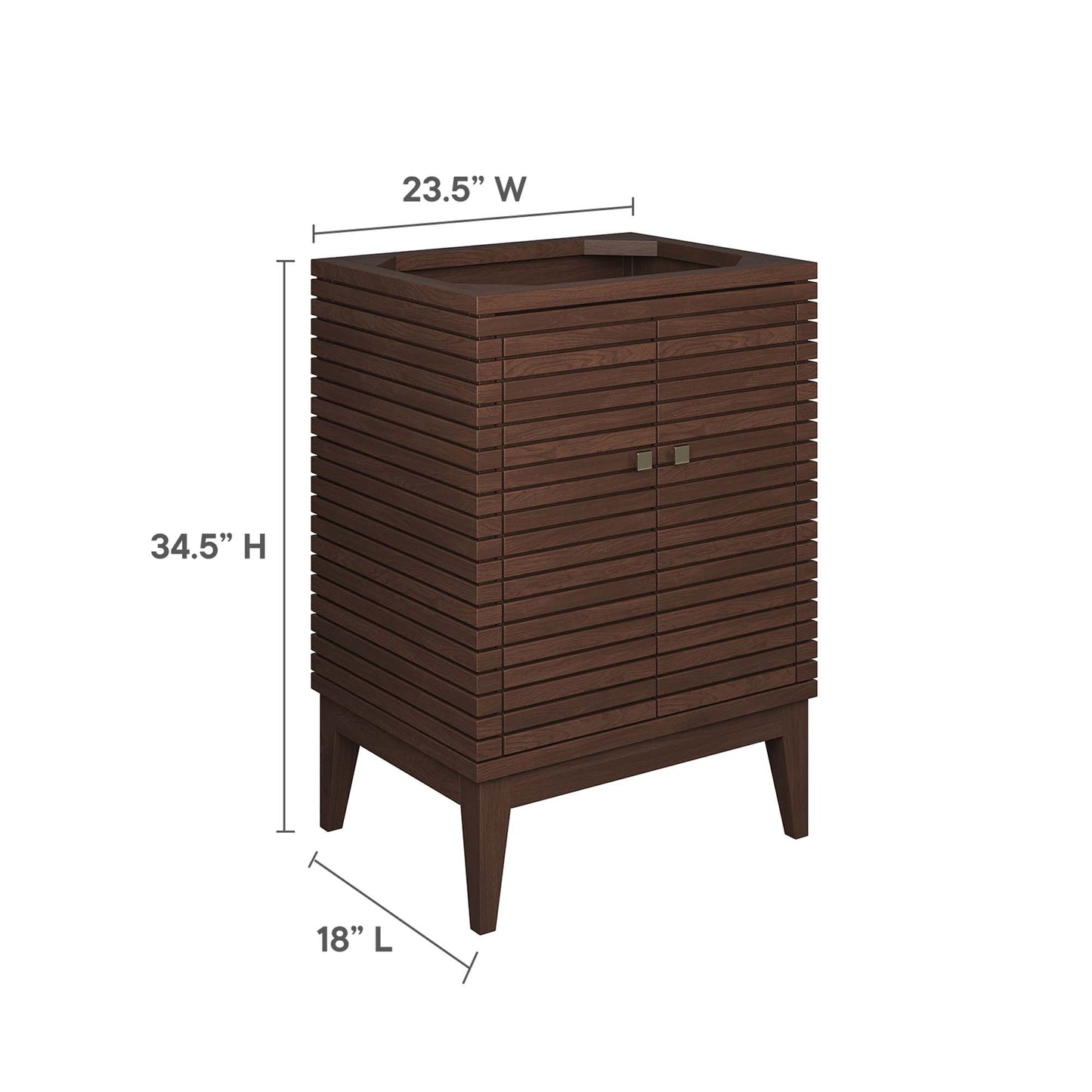 Modway, Ledger 24" Wood Bathroom Vanity Cabinet