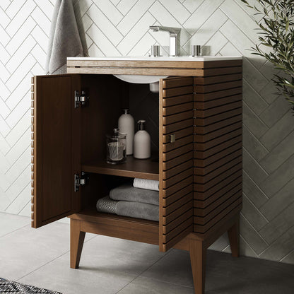 Modway, Ledger 24" Wood Bathroom Vanity Cabinet