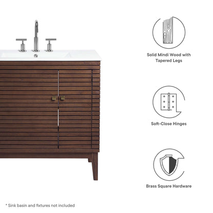 Modway, Ledger 36" Wood Bathroom Vanity Cabinet (Sink Basin Not Included)
