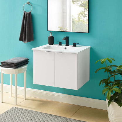 Modway, Maybelle 24" Wall-Mount Bathroom Vanity