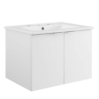 Modway, Maybelle 24" Wall-Mount Bathroom Vanity