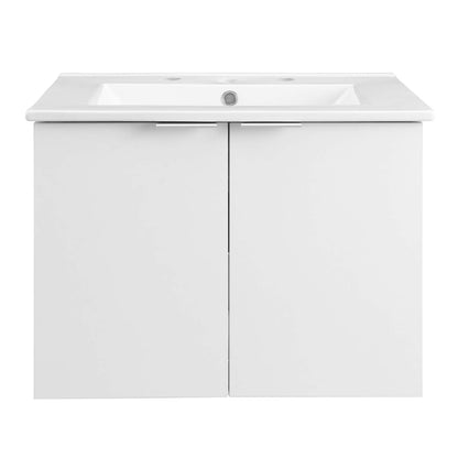 Modway, Maybelle 24" Wall-Mount Bathroom Vanity