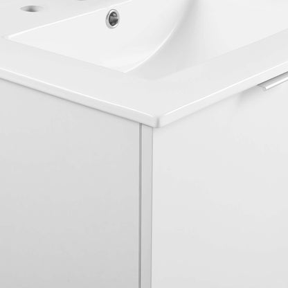 Modway, Maybelle 24" Wall-Mount Bathroom Vanity