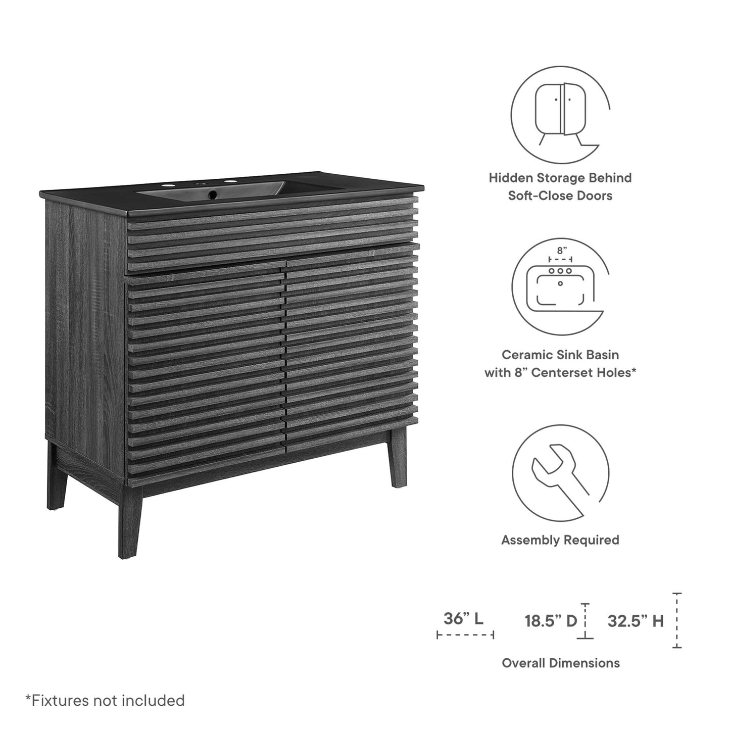 Modway, Render 36" Bathroom Vanity