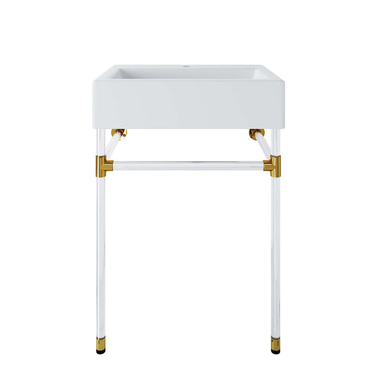 Modway, Redeem 24" Acrylic Wall-Mount Bathroom Vanity