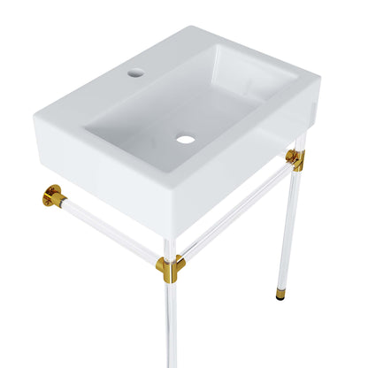 Modway, Redeem 24" Acrylic Wall-Mount Bathroom Vanity