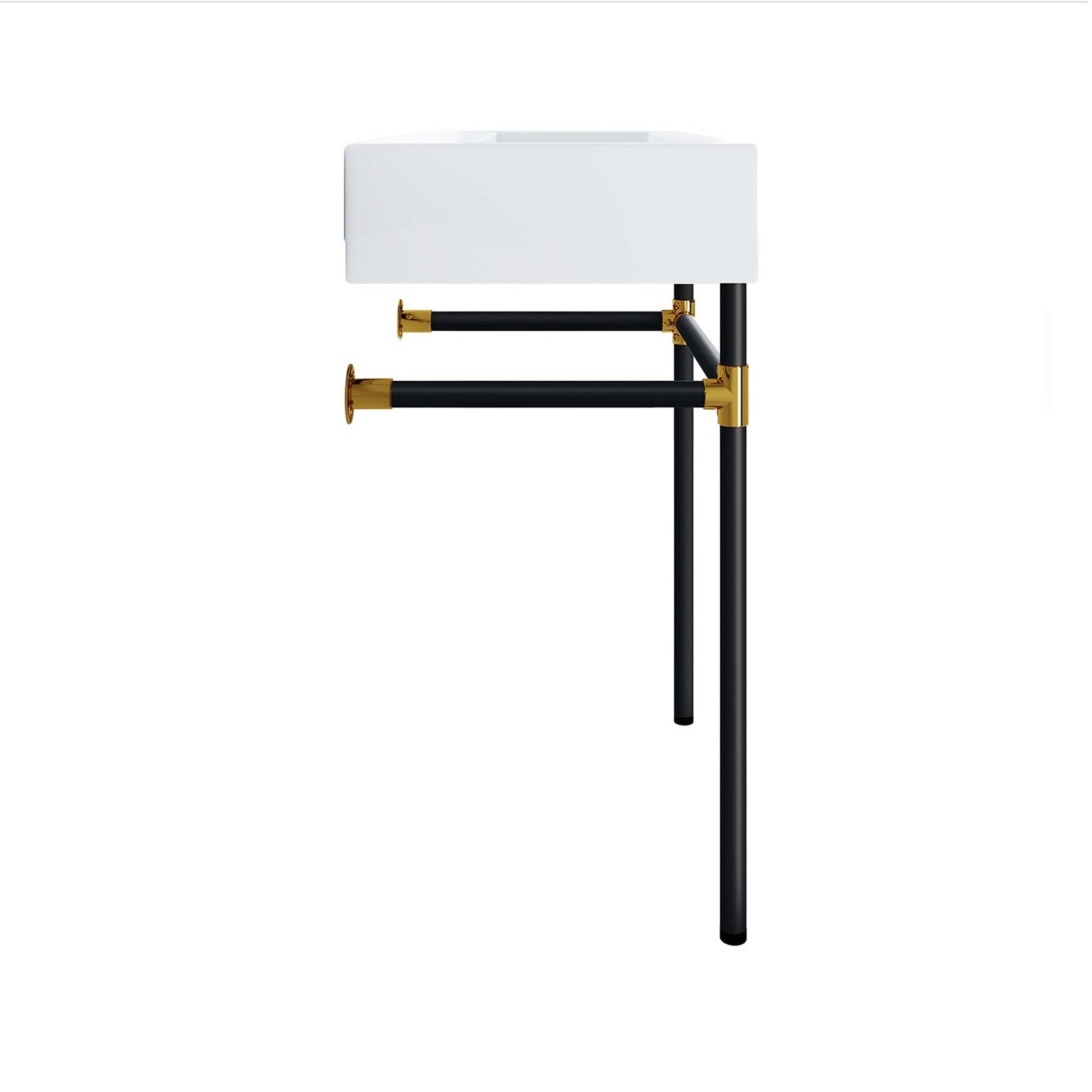 Modway, Redeem 24" Wall-Mount Black Stainless Steel Bathroom Vanity