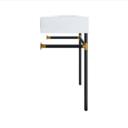 Modway, Redeem 24" Wall-Mount Black Stainless Steel Bathroom Vanity
