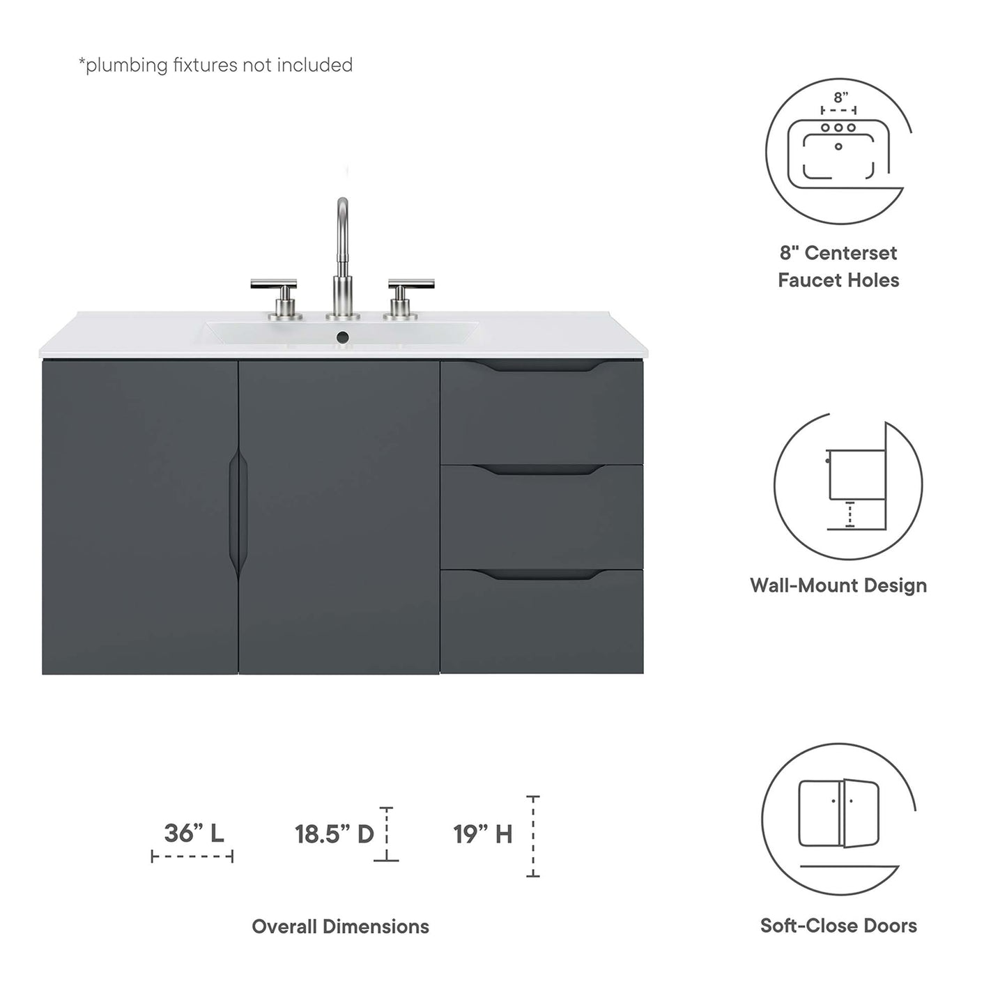 Modway, Vitality 36" Bathroom Vanity