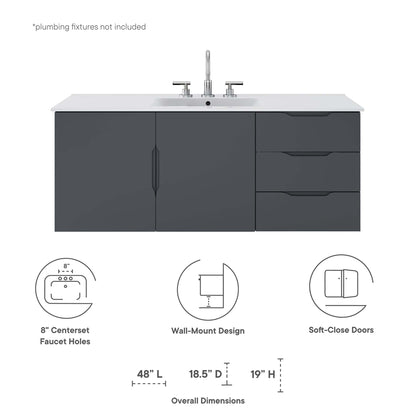 Modway, Vitality 48" Single Sink Bathroom Vanity