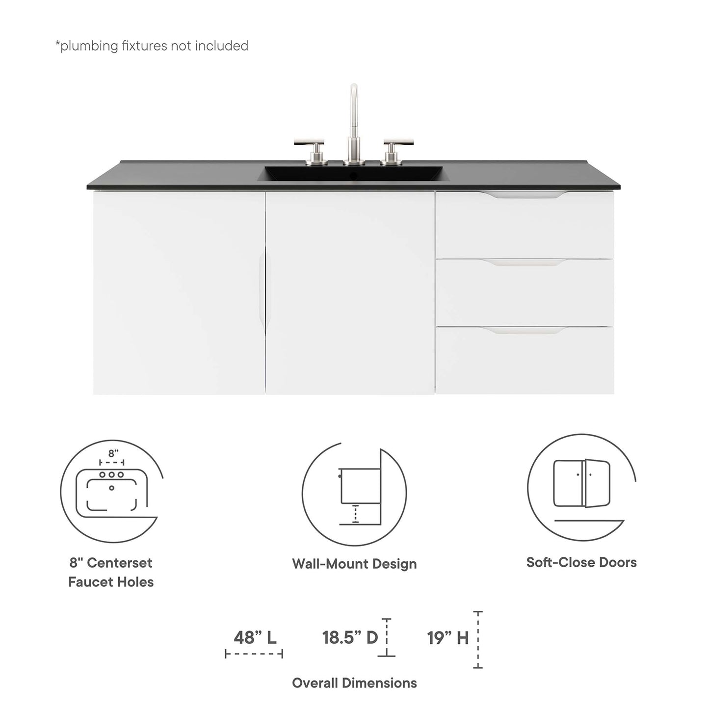 Modway, Vitality 48" Single Sink Bathroom Vanity