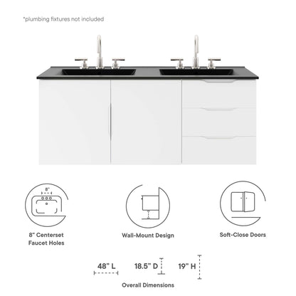 Modway, Vitality 48" Double Sink Bathroom Vanity