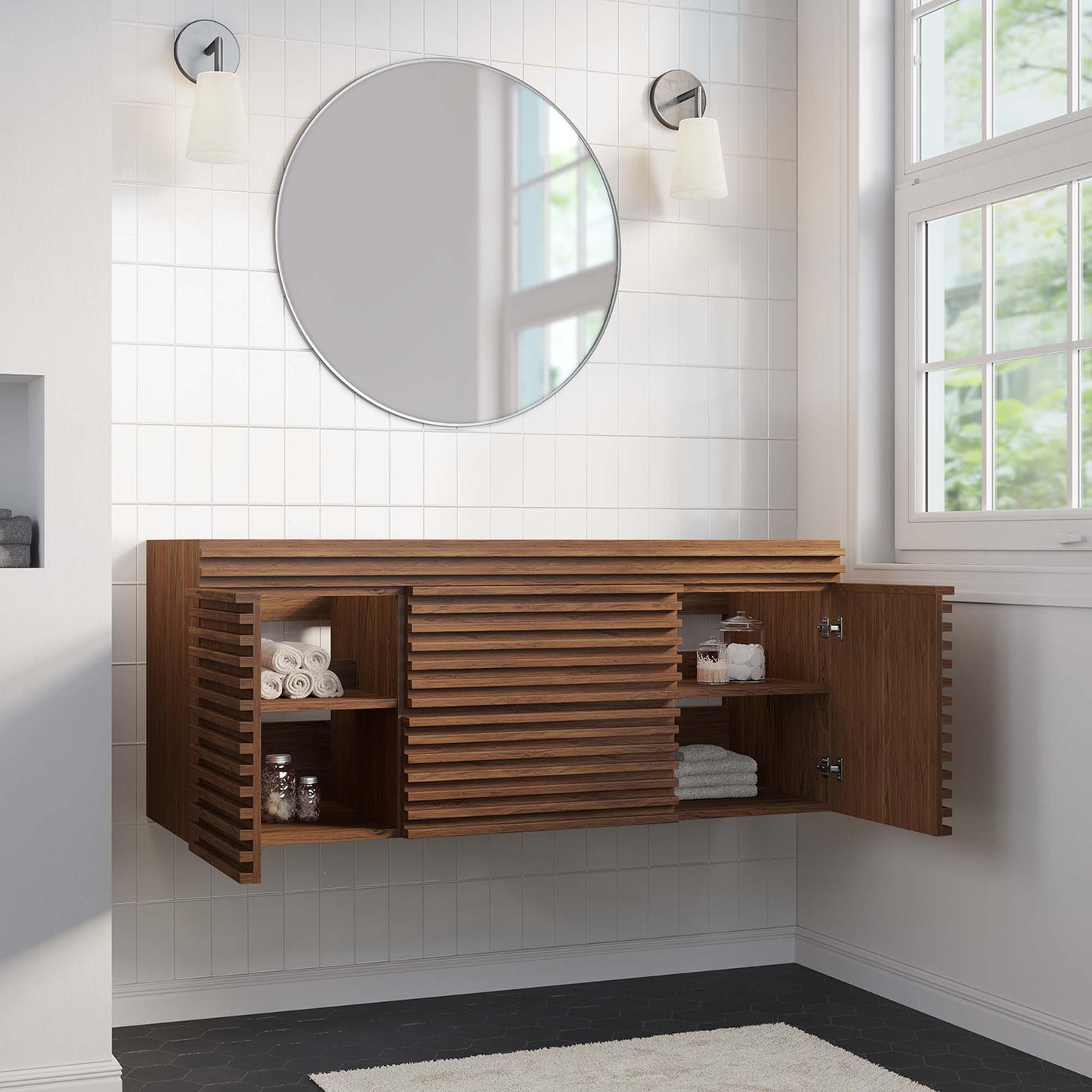 Modway, Render 48" Single Sink Compatible (Not Included) Bathroom Vanity Cabinet