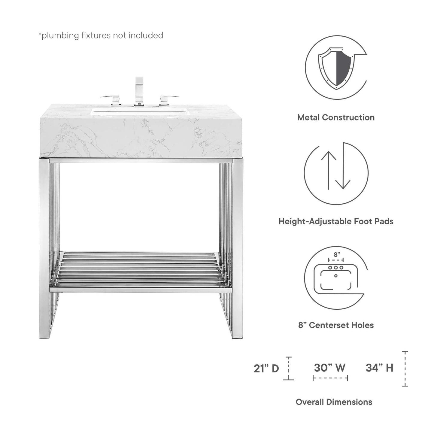 Modway, Gridiron 30" Bathroom Vanity
