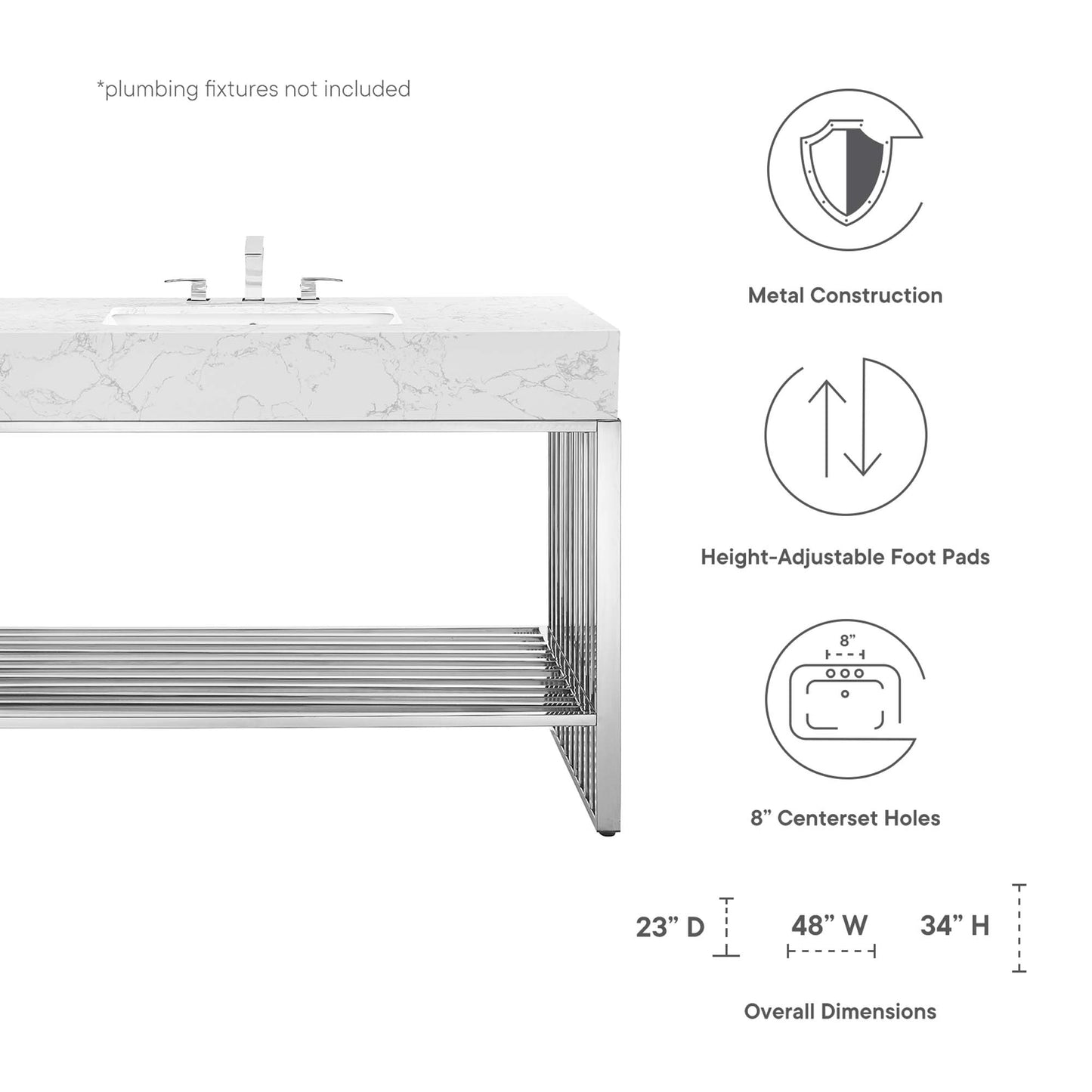 Modway, Gridiron 48" Bathroom Vanity
