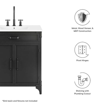 Modway, Steamforge 30" Bathroom Vanity Cabinet (Sink Basin Not Included)