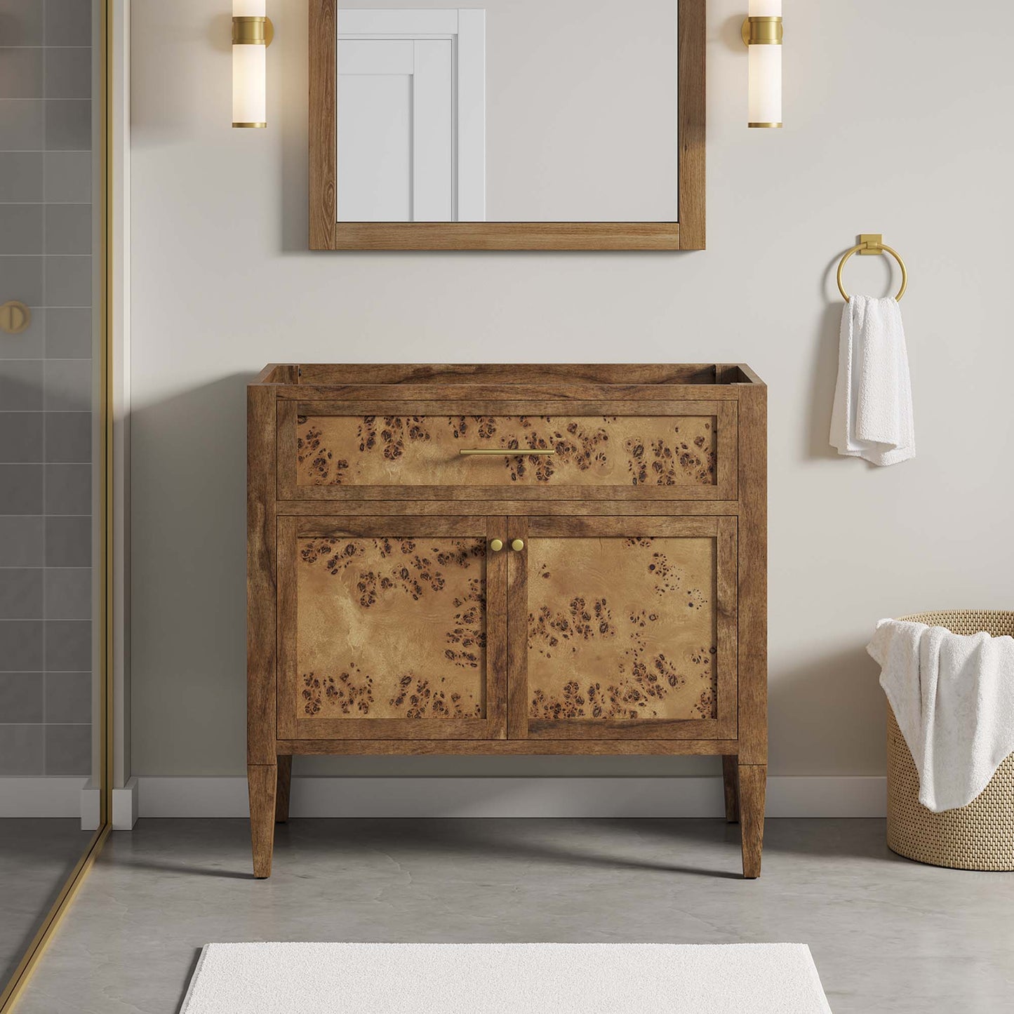 Modway, Elysian 36" Wood Bathroom Vanity Cabinet (Sink Basin Not Included)