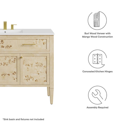 Modway, Elysian 48" Wood Bathroom Vanity Cabinet
