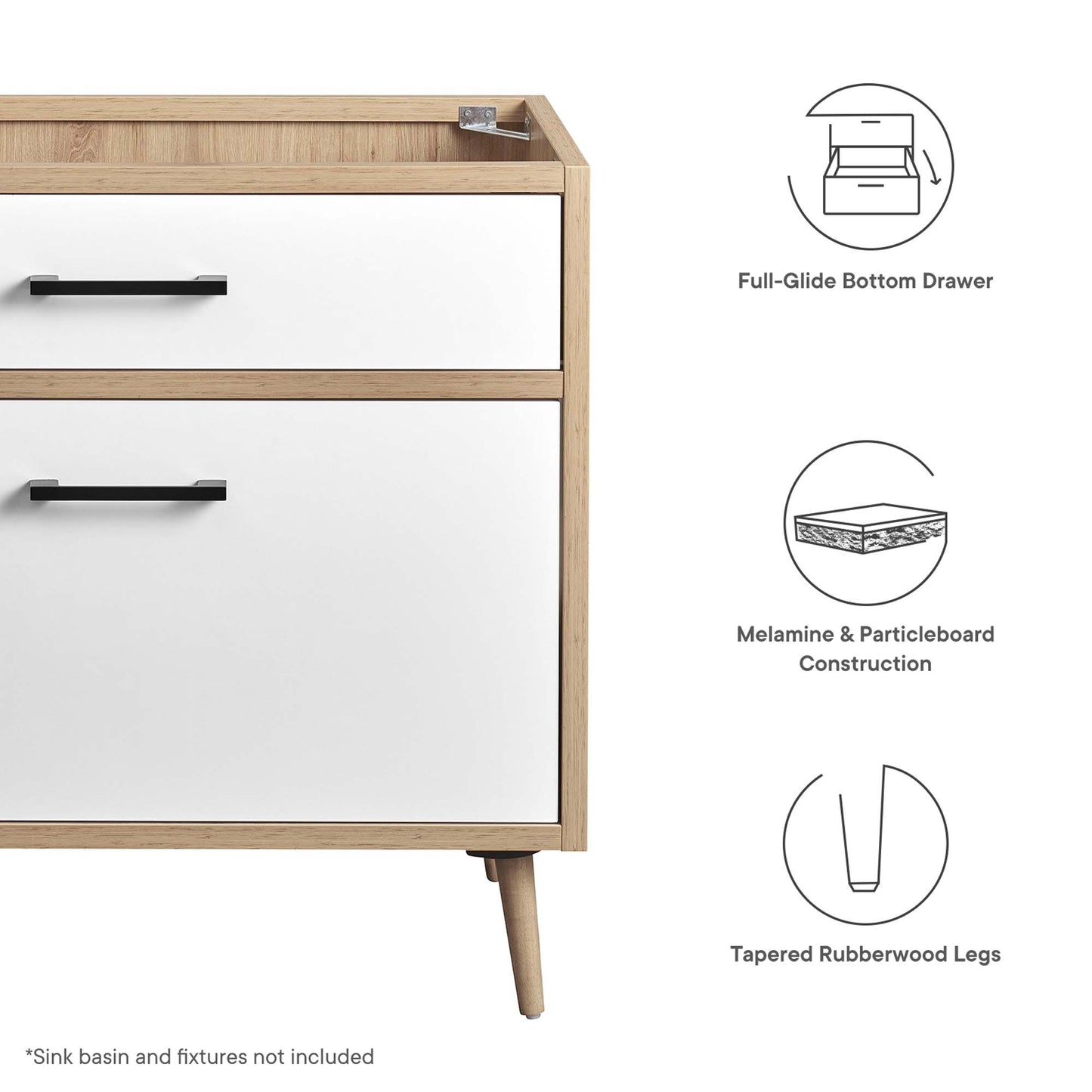 Modway, Maverick 36" Bathroom Vanity Cabinet Sink Basin Not Included
