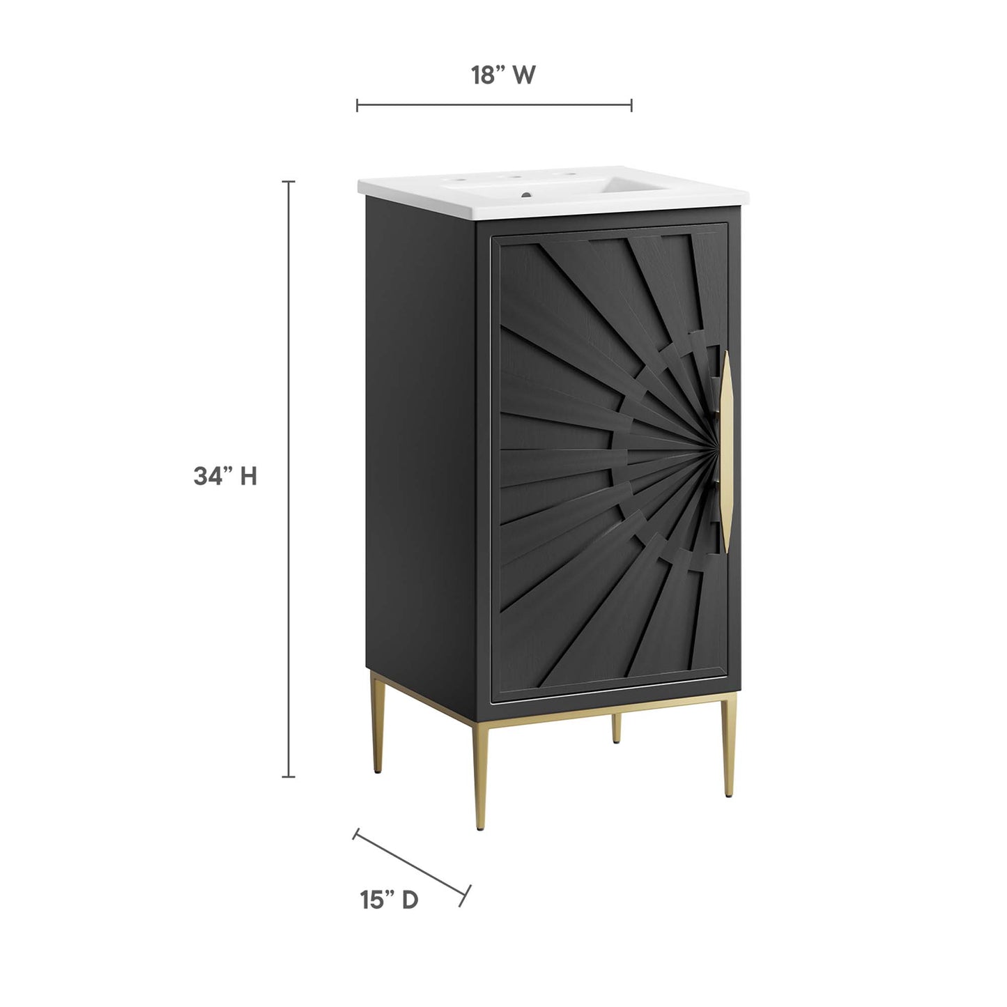 Modway, Awaken 18" Bathroom Vanity
