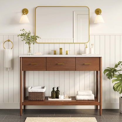 Modway, Zaire 48” Single Sink Compatible Bathroom Vanity Cabinet (Sink Basin Not Included)