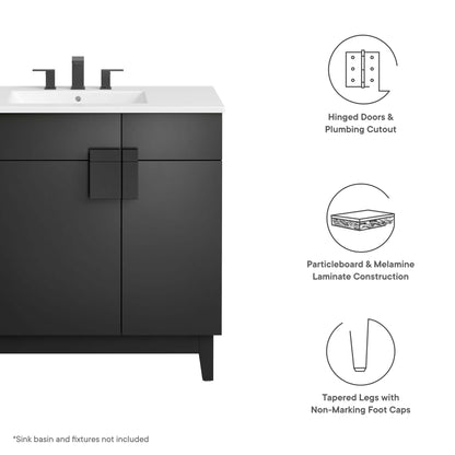 Modway, Miles 36” Bathroom Vanity Cabinet (Sink Basin Not Included)