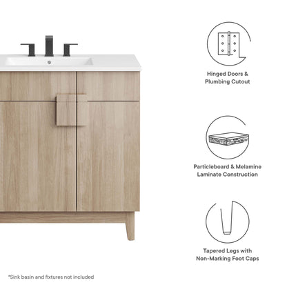 Modway, Miles 36” Bathroom Vanity Cabinet (Sink Basin Not Included)