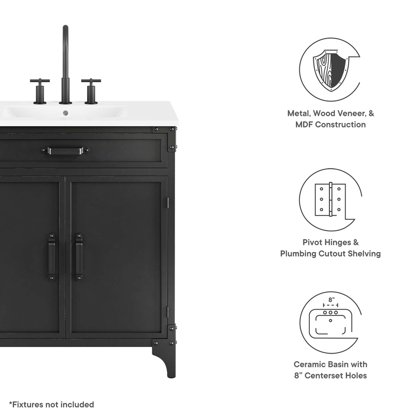 Modway, Steamforge 30" Bathroom Vanity