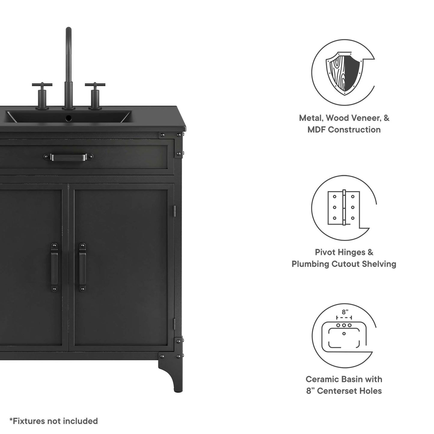 Modway, Steamforge 30" Bathroom Vanity