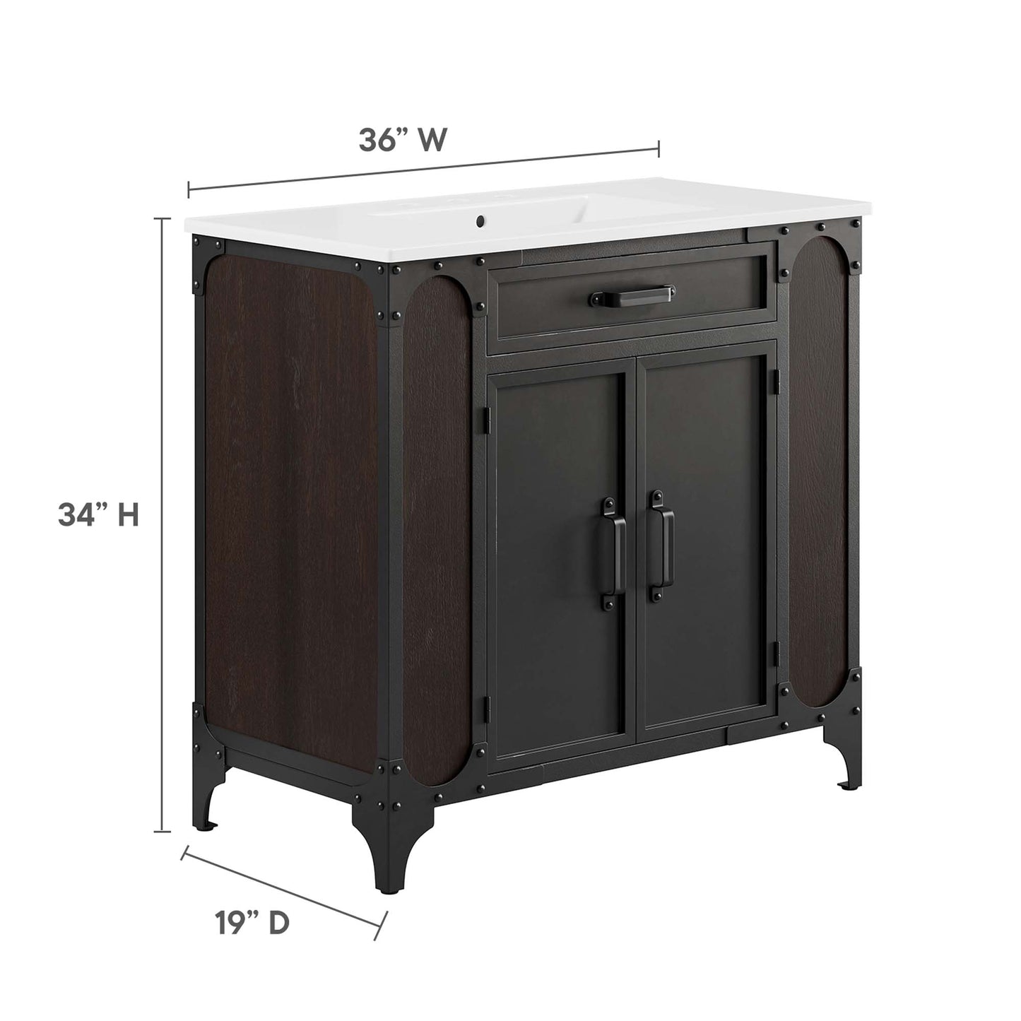 Modway, Steamforge 36" Bathroom Vanity