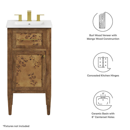 Modway, Elysian 18" Wood Bathroom Vanity