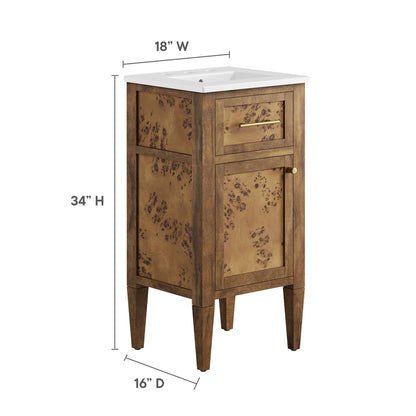 Modway, Elysian 18" Wood Bathroom Vanity