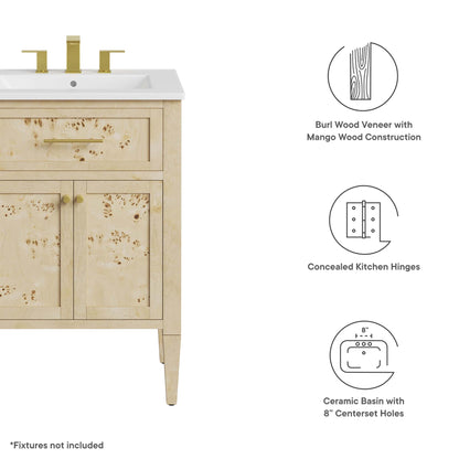 Modway, Elysian 24" Wood Bathroom Vanity