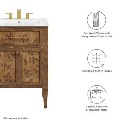 Modway, Elysian 24" Wood Bathroom Vanity