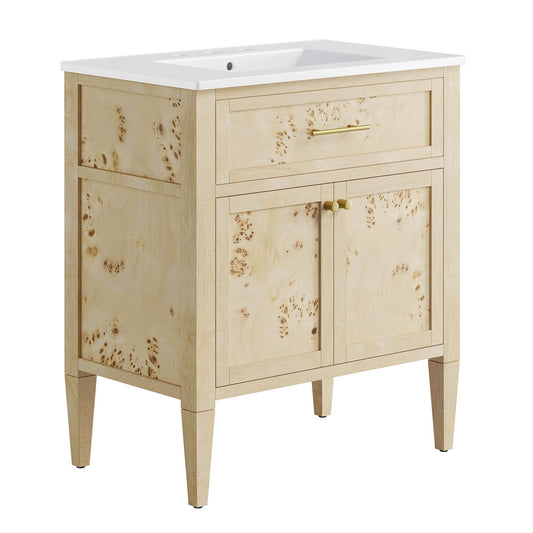 Modway, Elysian 30" Wood Bathroom Vanity