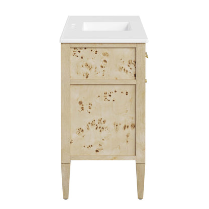 Modway, Elysian 48" Wood Single Sink Bathroom Vanity