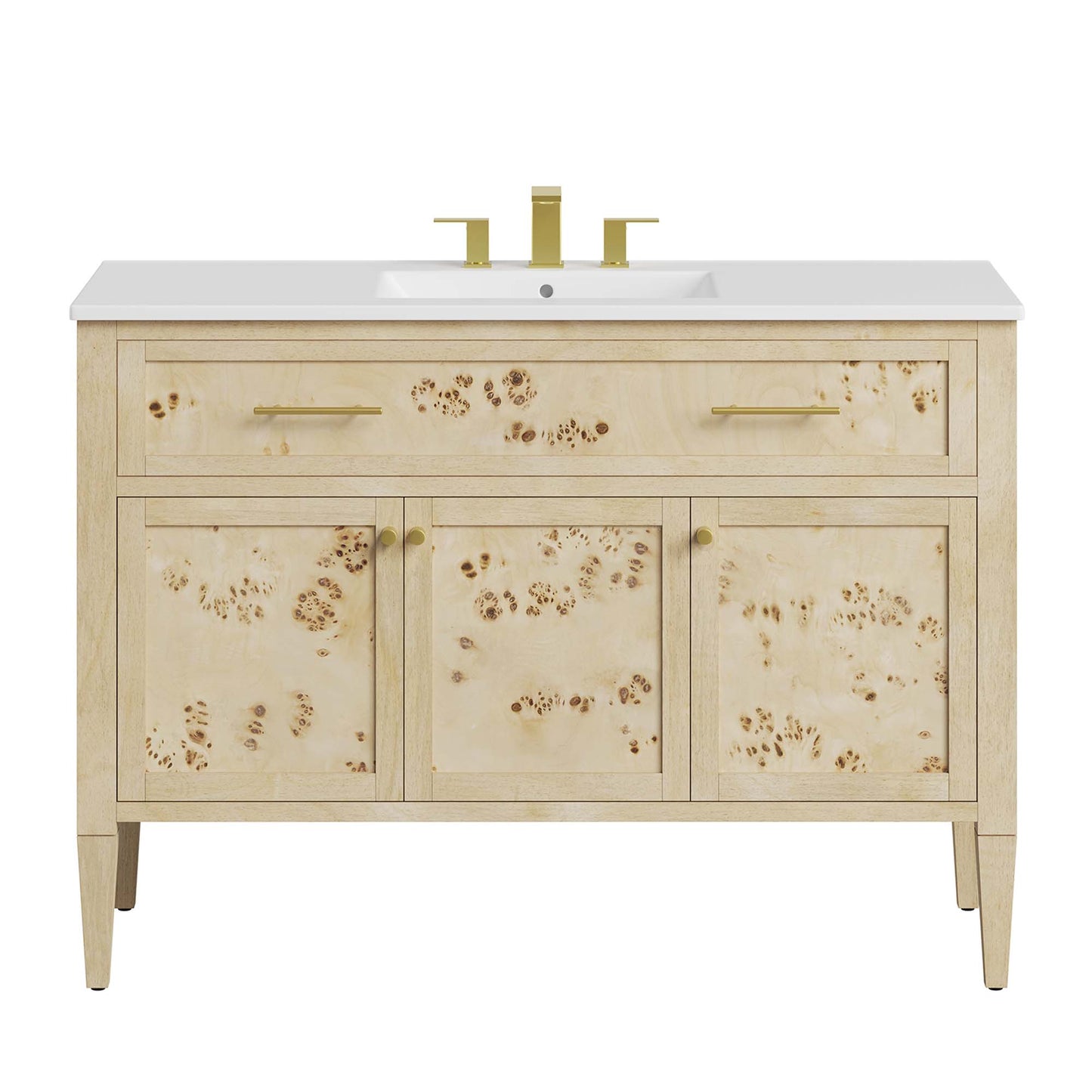 Modway, Elysian 48" Wood Single Sink Bathroom Vanity