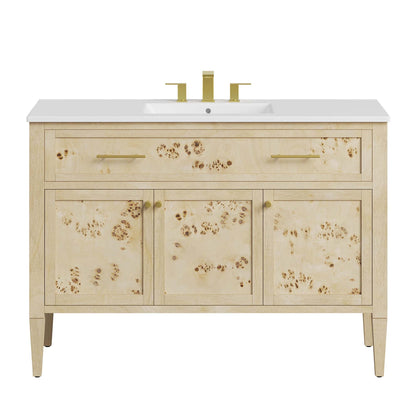 Modway, Elysian 48" Wood Single Sink Bathroom Vanity