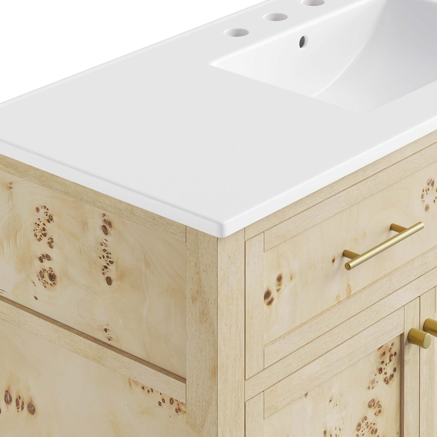 Modway, Elysian 48" Wood Single Sink Bathroom Vanity