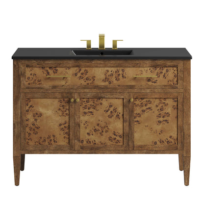 Modway, Elysian 48" Wood Single Sink Bathroom Vanity